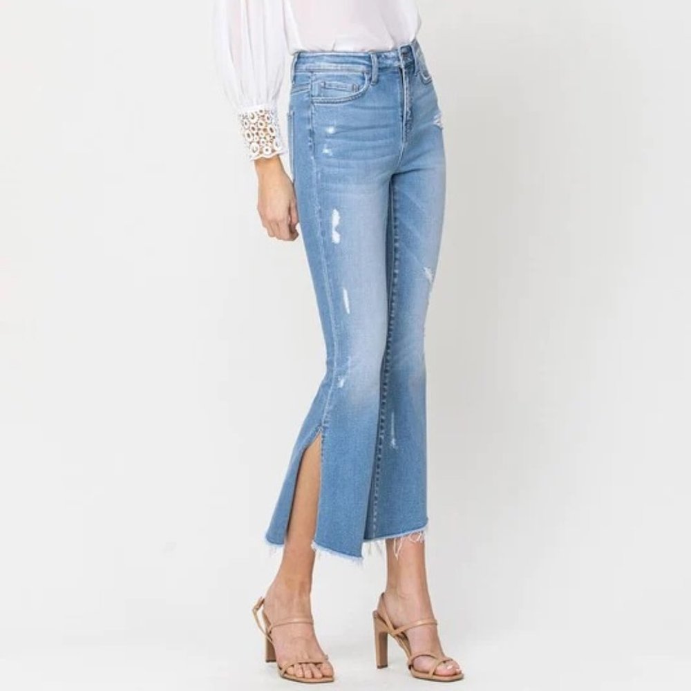 Flying Monkey Crop Flare Jeans / Size 27